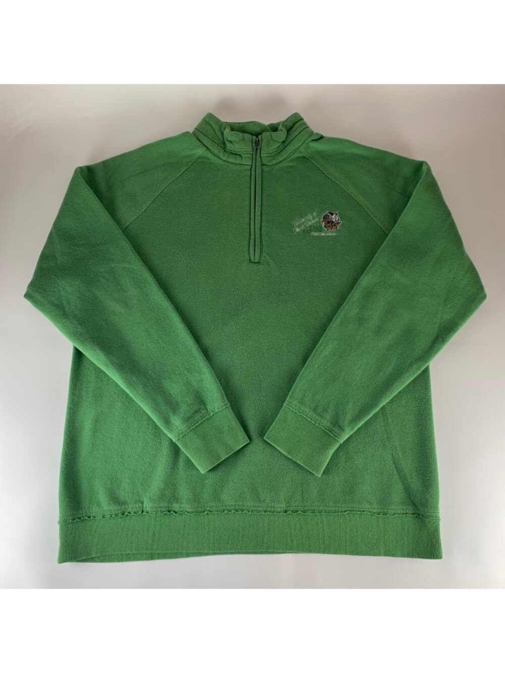North Dakota Sioux NCAA Vintage Green Gear for Sports 1/4 Zip Pullover Mens 2XL